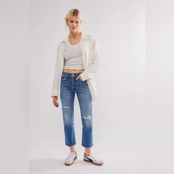 Levi's Wedgie Straight Jeans Size 27 - Picture 9 of 9